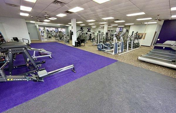 A quick glance at some of our recent remodel, including purple turf for training our members to their health and fitness goals.