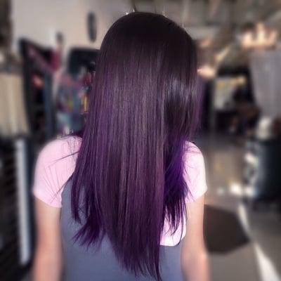 Super hero purple balayage