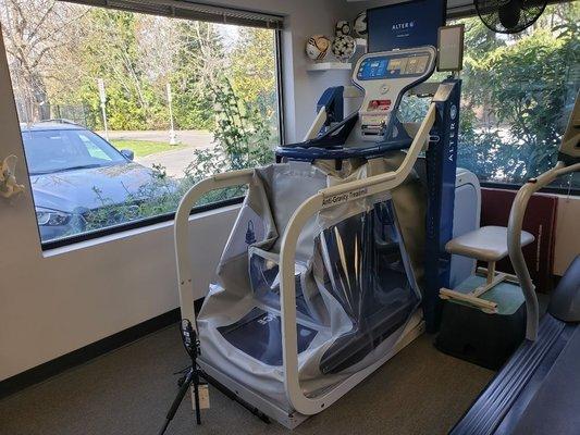 Alter G antigravity treadmill.