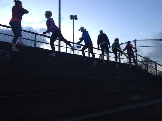 Stair work at Greenlake