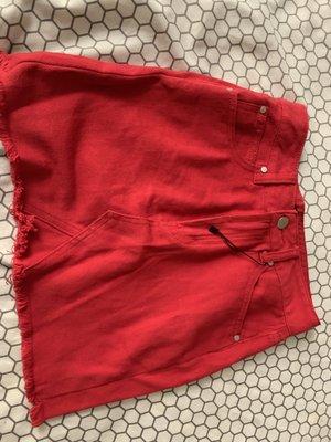 Red skirt denim Size small