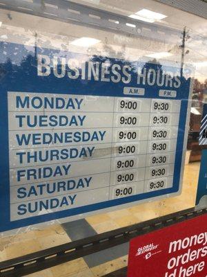 Business hours