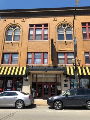 Street view of Old Klines building.  Main entrance is located behind this building where parking is also available.