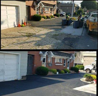 Residential Driveway before and after