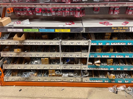 Somebody gave up on keeping the fastener section organized