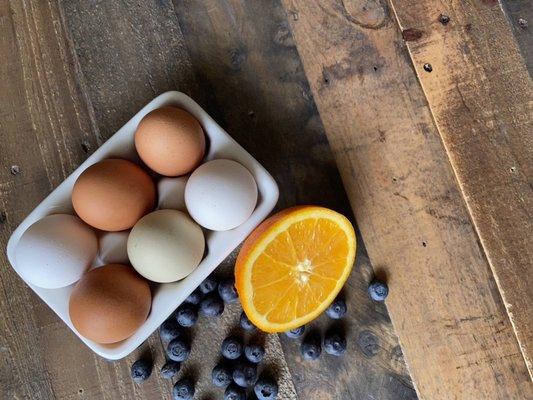 Eggs and fruit