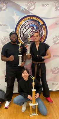 Certified Instructor Mr. Cook, Ms. Chin and my boy competing at a tournament