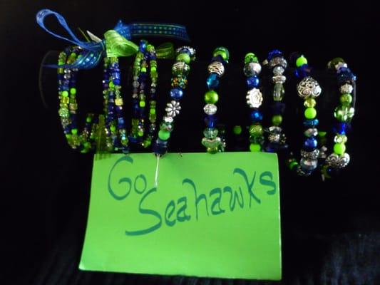 ...And for The SEAHAKWS FAN  = Fun Bracelets