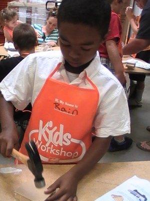 Rain at Home Depot kids workshop