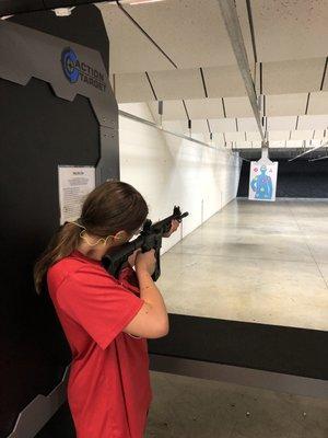 Exercising her 2A right for the first time!! Caught the bug and now she is hooked