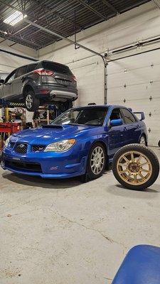 Full winter Package to get this Subaru STI ready for the snow!