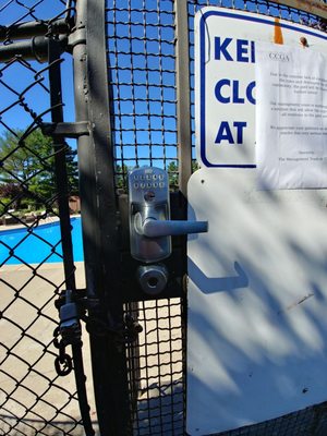 Pool is padlocked shut to to ensure residents can't enjoy the amenities they pay for