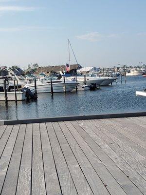 Boat docking area