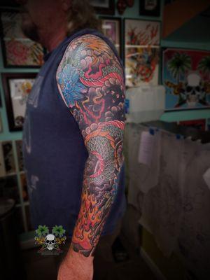 Dragon sleeve. Huge Cover Up by Alex Freeman