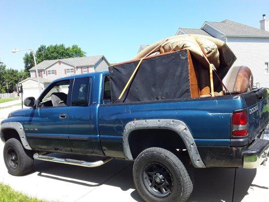 Old furniture had to go!!! Out with the old in with the new!!!