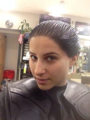 Getting Magic Sleek for the second time, it makes your hair like silk and eliminates frizz for 6 months...I love it!