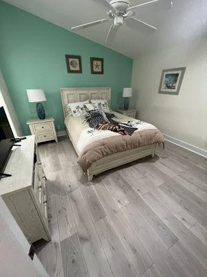 vinyl flooring and baseboard