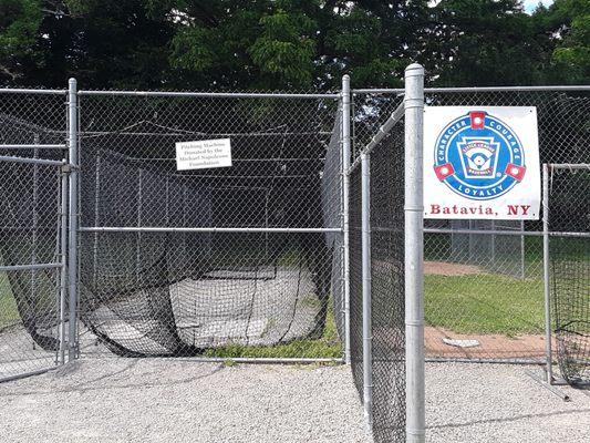 It's very nice that the pitching machine was donated by the Michael Nzapoleone Foundation.