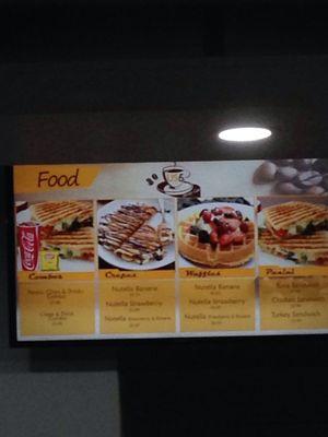 Combos, Crepes, Waffles, Paninis