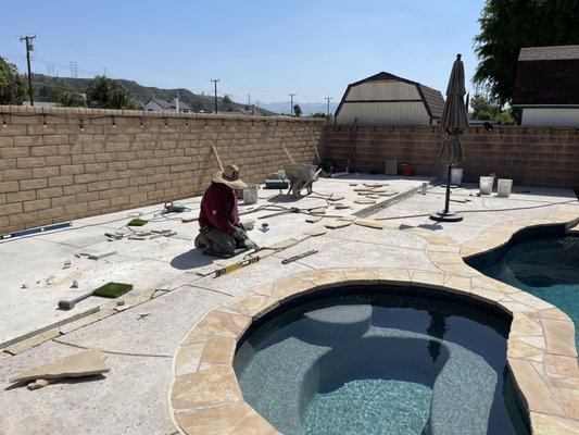 Flagstone install