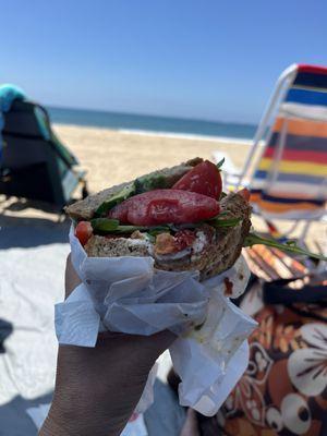 California vegetarian on the beach! :)