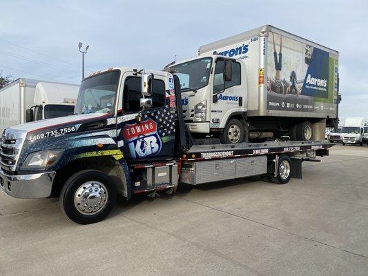 Our flatbed trucks can tow from low profile sport car to normal truck or even a box. truck