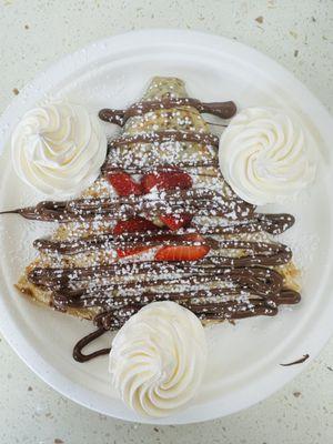 Strawberry banana nutella crepe