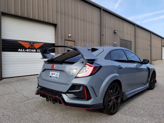 2021 Civic Type R with Flexfilm's full Carbon Ceramic film.

15% all side windows and rear windshield
35% full front windshield