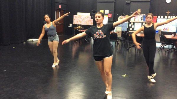 Ballet class in our beautiful Black Box Theater