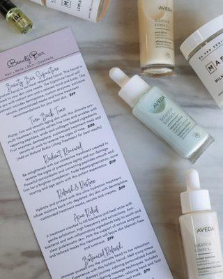 Skincare Menu