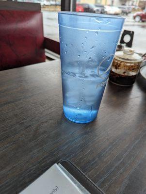 My half glass of water. I honestly had not had any out of the glass at this point.