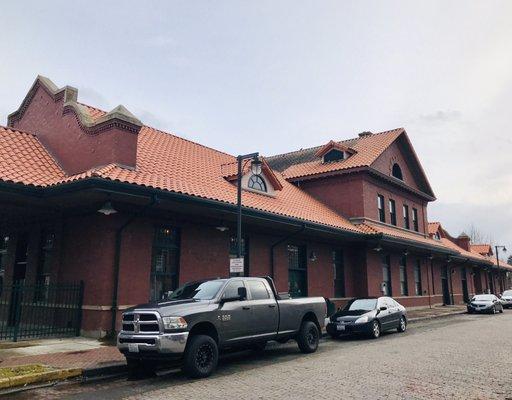 Historic downtown Centralia train depot.