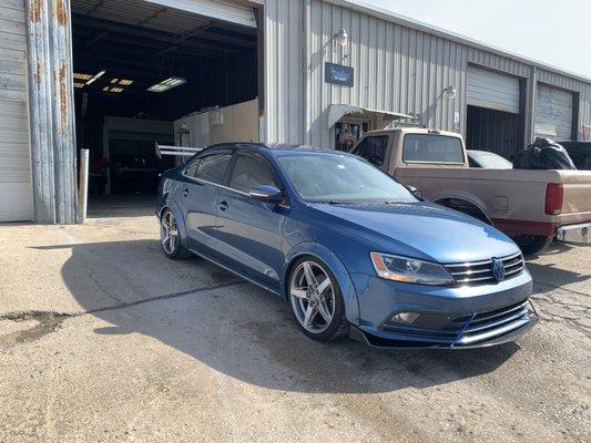 We did extended fender flares on this gorgeous VW.