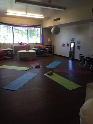 Yoga time at Kol Tikvah ECC