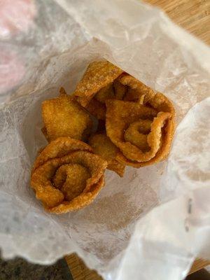 Fried wontons.