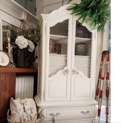 Custom finished armoire done at Magnolia Lane Design.