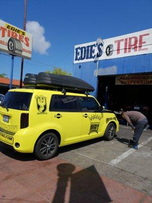 Quickest service ever at Eddie's tires