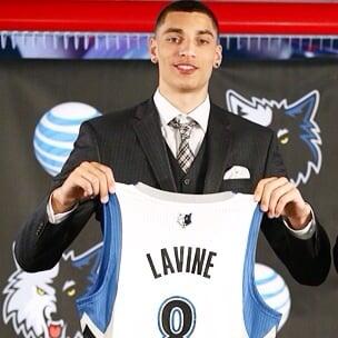 Zach LaVine dressed in Malibu Clothes on Draft Day