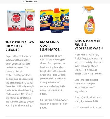 From their Website. Three products. Posted with review 04/09/2020