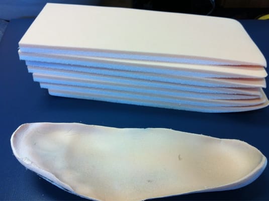 Templates for custom insoles.   Great for your aching foot