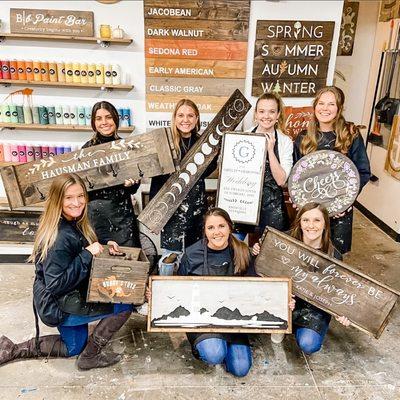 Board & Brush Wood Sign Workshops - Paint & Sip