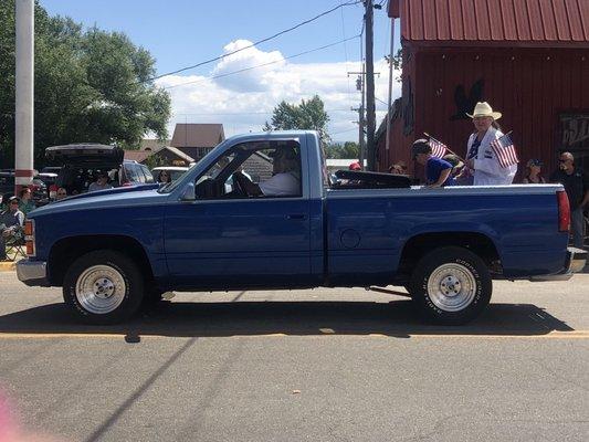 The quarantine project representing in the local 4th of July Parade