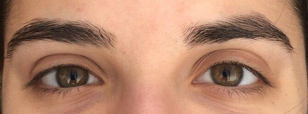 Before lash lift and tint with Taylor B.