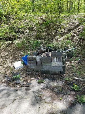 Heavy cinder block removal in Mountain Top, PA