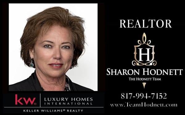 Award winning agent - Sharon Hodnett of Team Hodnett in Southlake, TX