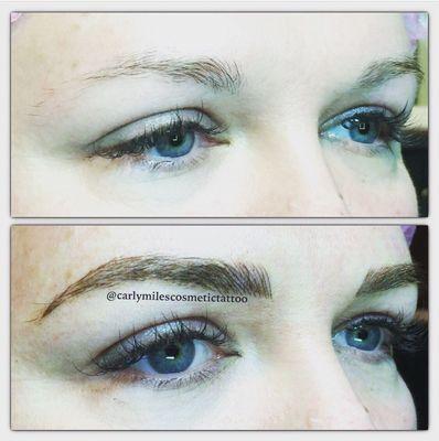 Eyebrows microbladed