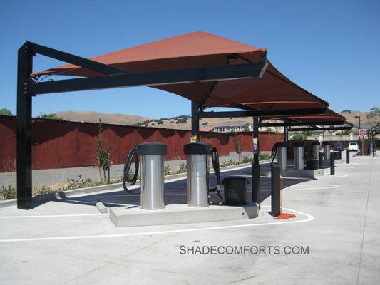 Shade Structure at Napa County, CA Car Wash