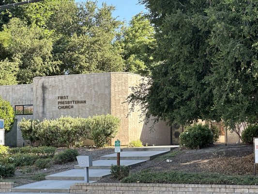 We share the property with First Presbyterian Church of Newhall. We meet in the Fellowship hall.