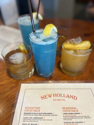 Dragon's Milk Old Fashioned, Land Down Under, Lake Life Lemonade