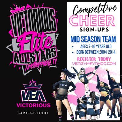 Midseason Cheer Sign-ups